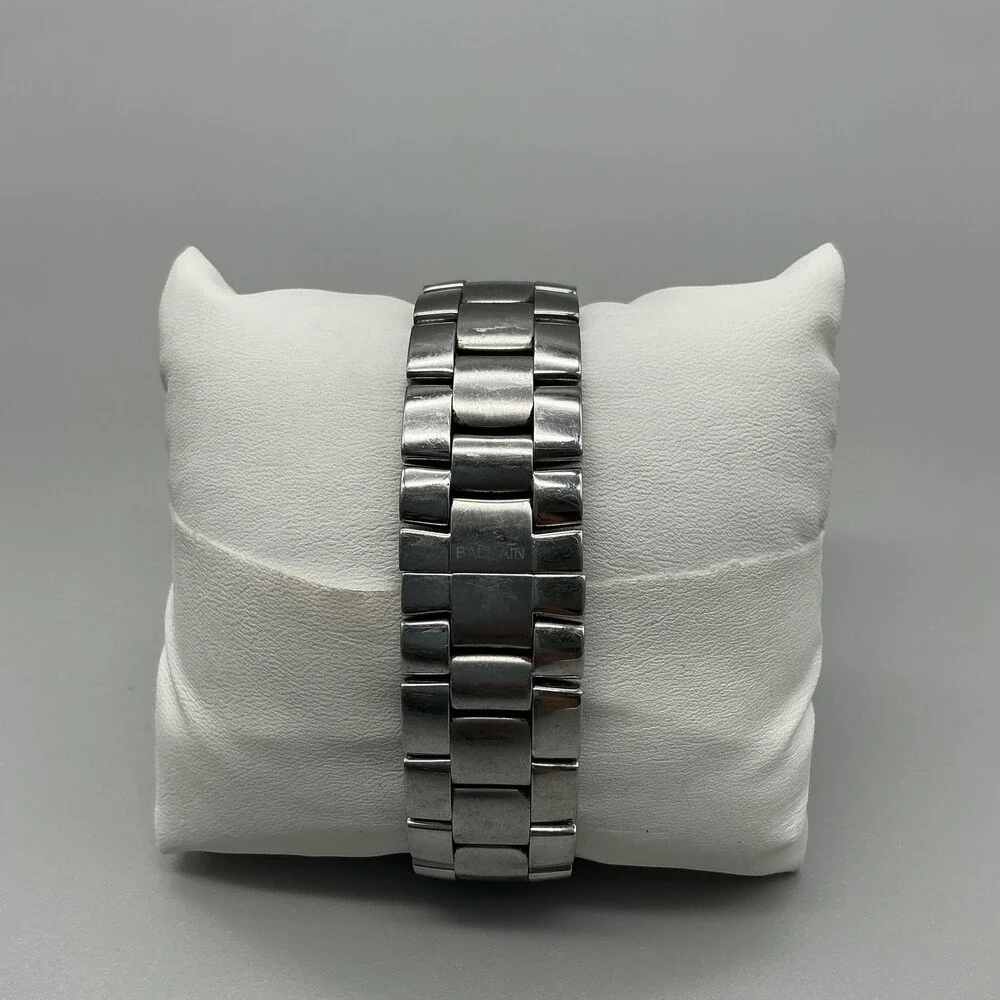 Pierre Balmain Mens Watch 32mm Black Dial Stainless Bracelet 3181 New Battery 8